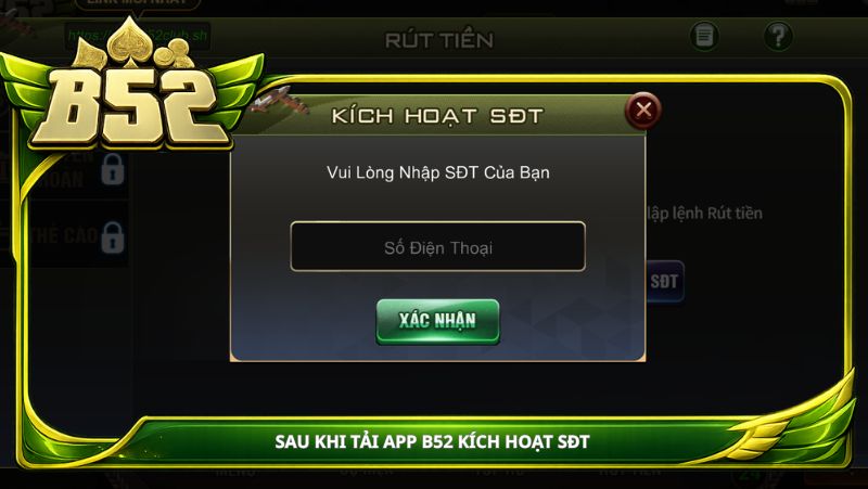 Sau khi tải app B52club