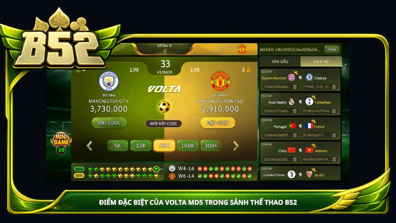 Diem Dac Biet Cua Volta Md5 Trong Sanh The Thao B52Club